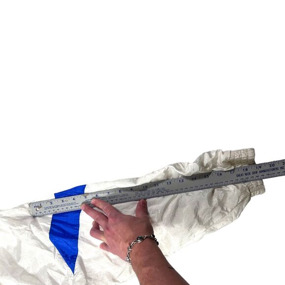 VINTAGE 90’s Windbreaker Track Jacket Longstreet White Petite Women’s Small - Picture 7 of 9